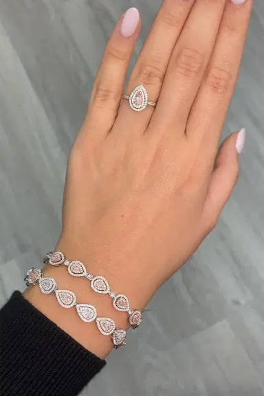 RARE COLORS BY NAMDAR Pink White Diamond Alternating Bracelet | Thumbnail 2