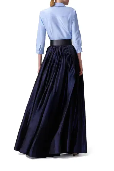 Carolina Herrera Taffeta Shirt - Sky Blue | Thumbnail 4