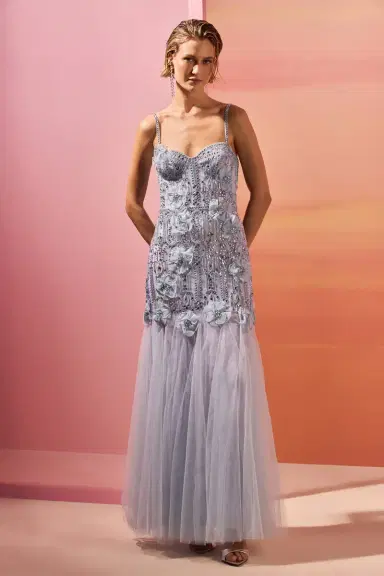 PatBo CRYSTAL MOONLIGHT MAXI DRESS | Thumbnail 1