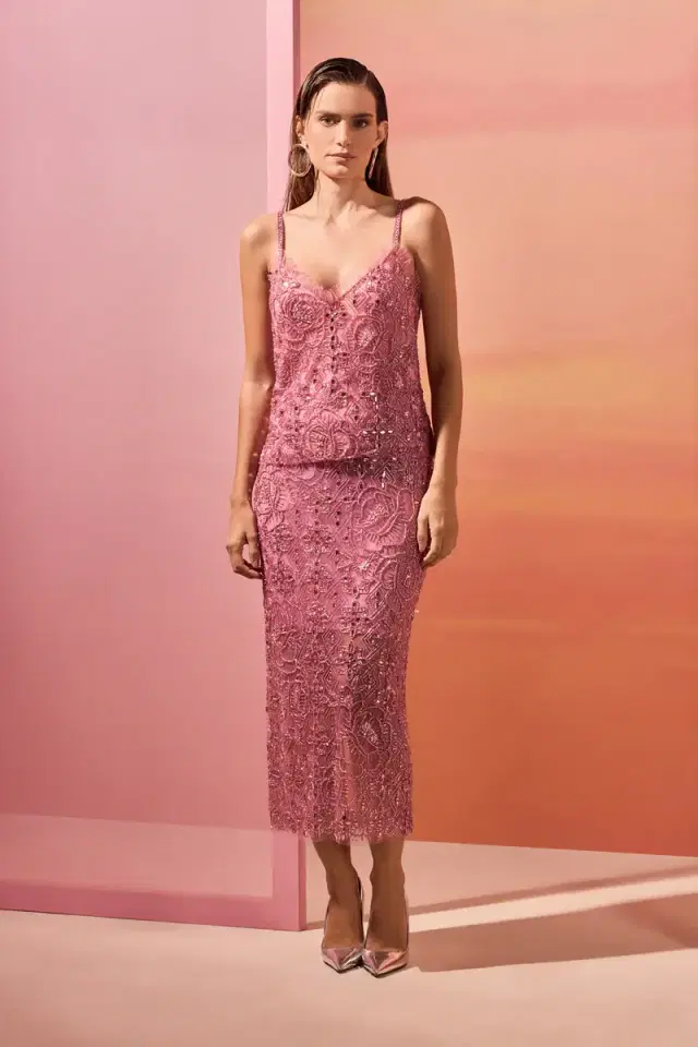 CRYSTAL MOONLIGHT MIDI SKIRT