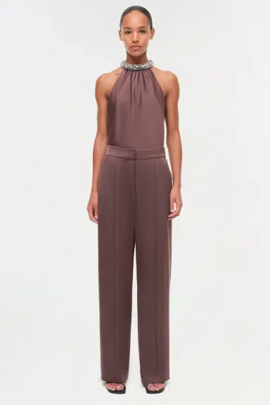 Simkhai Kyra Satin Wide Leg Pant | Thumbnail 2 Simkhai Kyra Satin Wide Leg Pant | Thumbnail 2