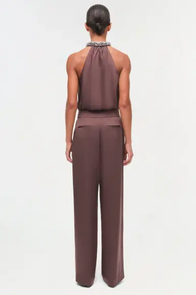 Simkhai Kyra Satin Wide Leg Pant | Thumbnail 6 Simkhai Kyra Satin Wide Leg Pant | Thumbnail 6