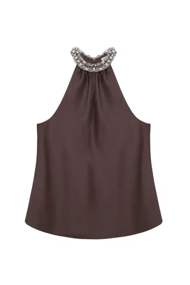 Navi Embellished Satin Top