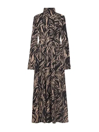 Proenza Schouler White Label Mabel Paneled Printed Jersey Turtleneck Maxi Dress | Thumbnail 1