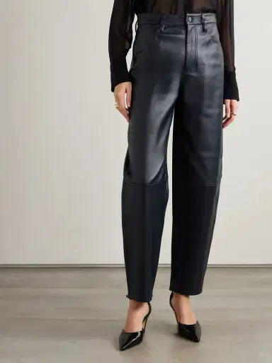 Frame The Leather Neat Leather Barrel-leg Pants | Thumbnail 3 Frame The Leather Neat Leather Barrel-leg Pants | Thumbnail 3
