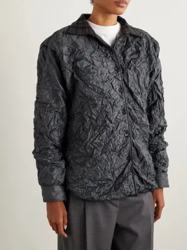 Maison Margiela Padded Wool-trimmed Quilted Crinkled Shell Jacket | Thumbnail 3