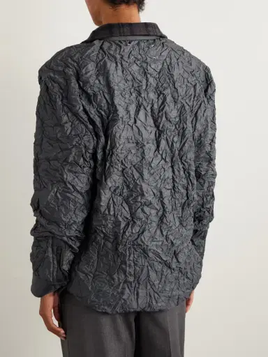Maison Margiela Padded Wool-trimmed Quilted Crinkled Shell Jacket | Thumbnail 4