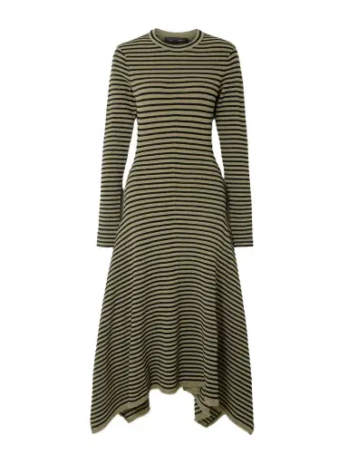 Proenza Schouler Didi Frayed Striped Knitted Midi Dress | Thumbnail 1