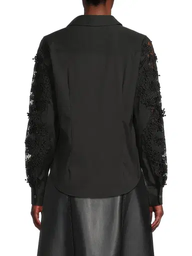 Lilly Pulitzer Women's Lilly Cotton-Blend Lace Shirt - Noir - Size XL | Thumbnail 5 Lilly Pulitzer Women's Lilly Cotton-Blend Lace Shirt - Noir - Size XL | Thumbnail 5
