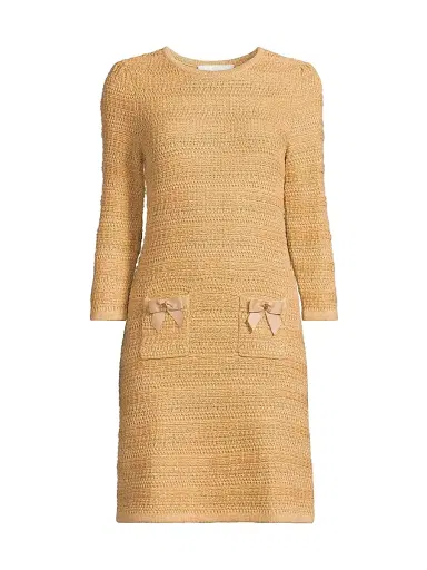 Lilly Pulitzer Women's Rhysa Bow Sweaterdress - Rattan Metallic Marl - Size Large | Thumbnail 1 Lilly Pulitzer Women's Rhysa Bow Sweaterdress - Rattan Metallic Marl - Size Large | Thumbnail 1