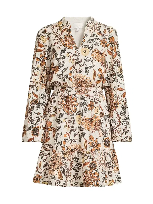 Lilly Pulitzer Women's Axton Floral Cotton Minidress - Coconut Take Meowt