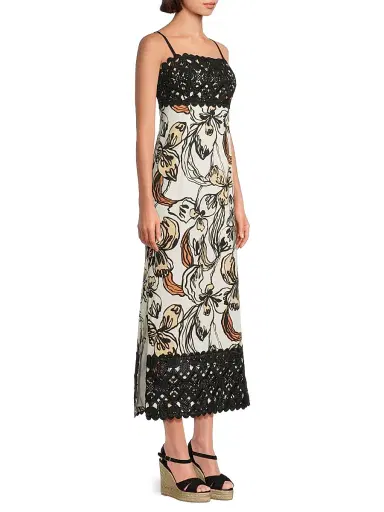 Lilly Pulitzer Women's Vena Iris Printed Maxi Dress - Coconut Oversized Irisistable - Size 14 | Thumbnail 4 Lilly Pulitzer Women's Vena Iris Printed Maxi Dress - Coconut Oversized Irisistable - Size 14 | Thumbnail 4