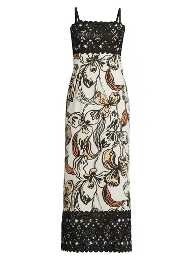 Lilly Pulitzer Women's Vena Iris Printed Maxi Dress - Coconut Oversized Irisistable - Size 14 | Thumbnail 1 Lilly Pulitzer Women's Vena Iris Printed Maxi Dress - Coconut Oversized Irisistable - Size 14 | Thumbnail 1