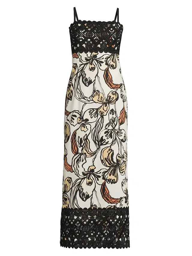 Lilly Pulitzer Women's Vena Iris Printed Maxi Dress - Coconut Oversized Irisistable