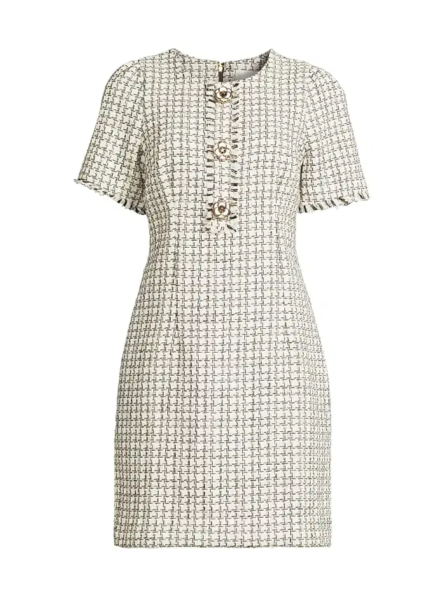 Lilly Pulitzer Women's Brenda Houndstooth Bouclé Sheath Dress - Coconut Lurex Houndstooth