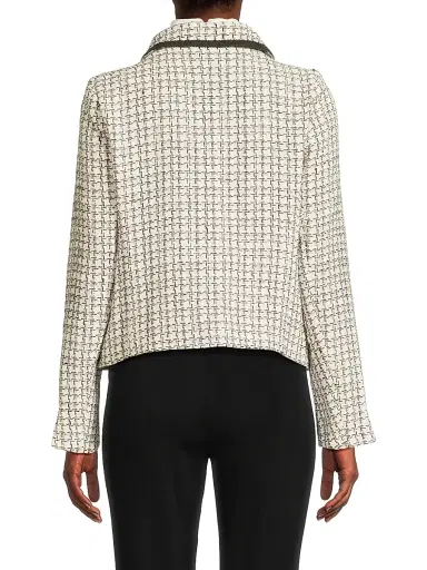 Lilly Pulitzer Women's Kalara Houndstooth Bouclé Blazer - Coconut Lurex Houndstooth - Size 14 | Thumbnail 5