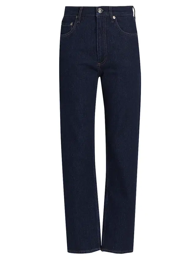 rag & bone Women's Harlow Mid-Rise Straight-Leg Ankle Jeans - Dark Rinse