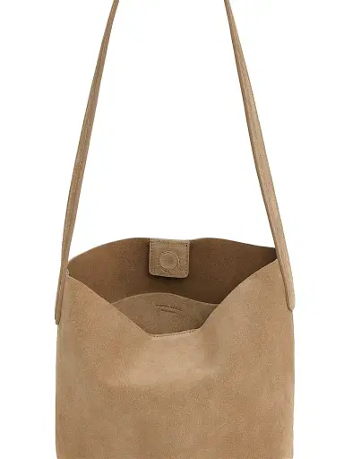 MANSUR GAVRIEL Women's Small Everyday Cabas Suede Tote - Anise | Thumbnail 3