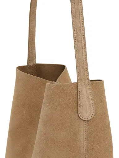MANSUR GAVRIEL Women's Small Everyday Cabas Suede Tote - Anise | Thumbnail 4