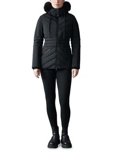 Mackage Women's Nadia Shearling-Trimmed Down Ski Jacket - Black | Thumbnail 2 Mackage Women's Nadia Shearling-Trimmed Down Ski Jacket - Black | Thumbnail 2