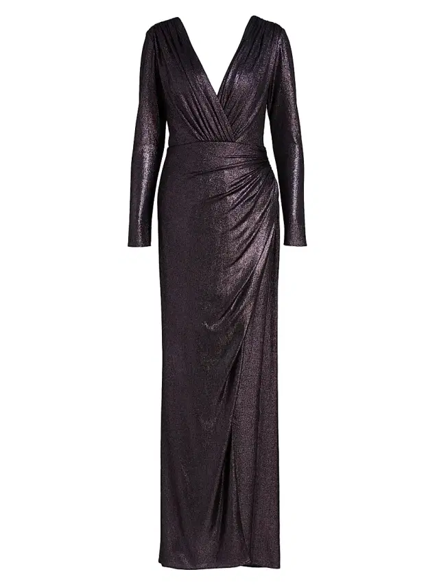 Halston Women's Elyssia Jersey Draped Gown - Amethyst
