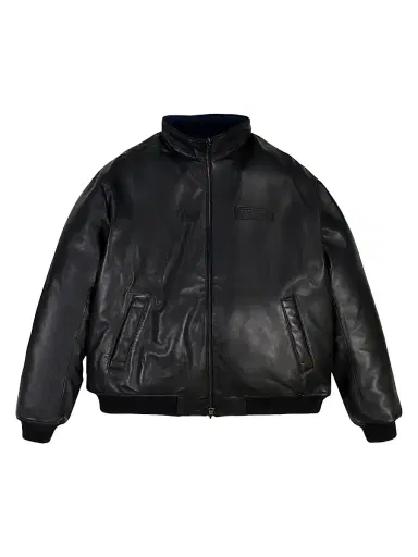 Avirex Men's Leather Track Jacket - Black - Size XL | Thumbnail 1 Avirex Men's Leather Track Jacket - Black - Size XL | Thumbnail 1