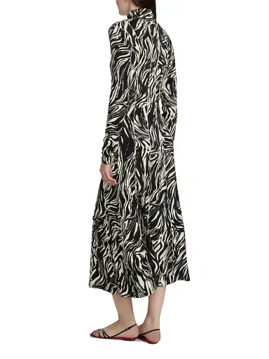 Proenza Schouler White Label Women's Mabel Marble Jersey Midi-Dress - Asphalt Multi - Size XS | Thumbnail 5
