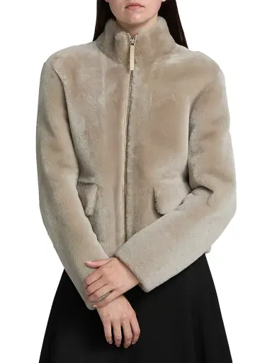Proenza Schouler White Label Women's Scarlett Shearling Jacket - Sand - Size 4 | Thumbnail 3