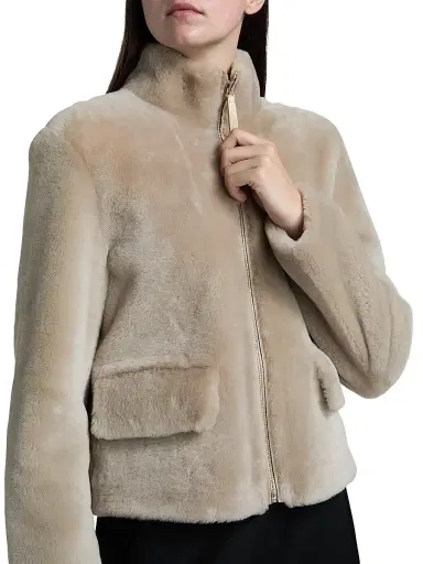 Proenza Schouler White Label Women's Scarlett Shearling Jacket - Sand - Size 4 | Thumbnail 6