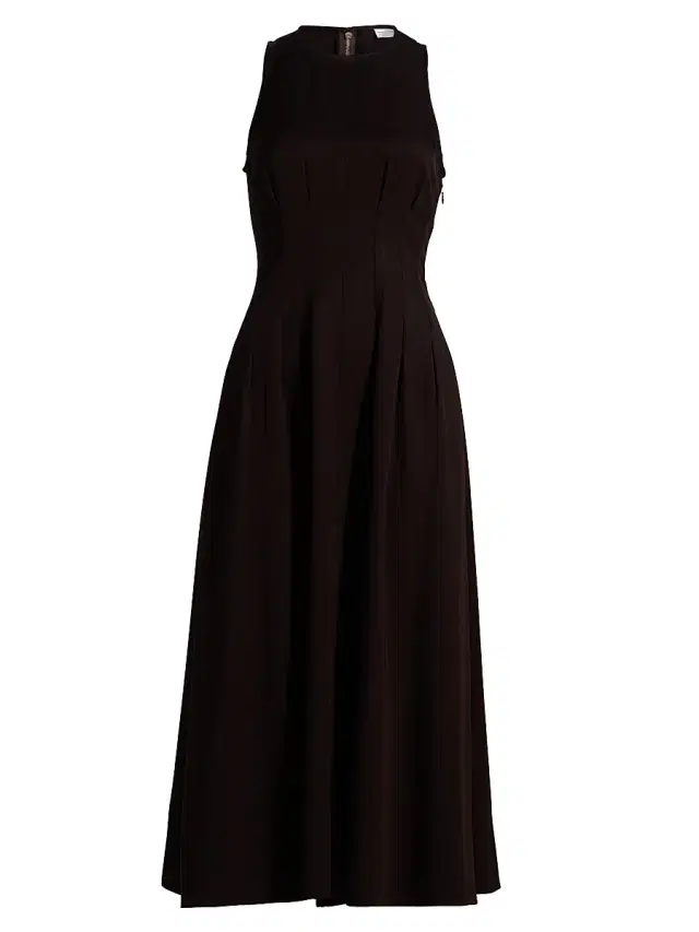 Proenza Schouler White Label Women's Bronwyn Twill Sleevless Midi-Dress - Chocolate