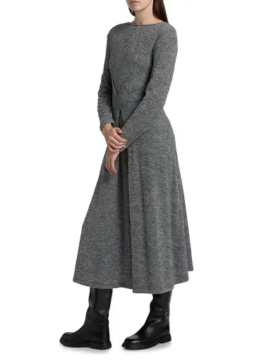 Proenza Schouler White Label Women's Sai Inverted Pleat Wool-Blend Jersey Midi-Dress | Thumbnail 4 Proenza Schouler White Label Women's Sai Inverted Pleat Wool-Blend Jersey Midi-Dress | Thumbnail 4
