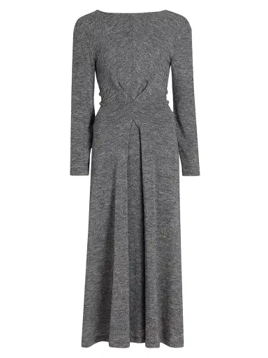 Proenza Schouler White Label Women's Sai Inverted Pleat Wool-Blend Jersey Midi-Dress | Thumbnail 1 Proenza Schouler White Label Women's Sai Inverted Pleat Wool-Blend Jersey Midi-Dress | Thumbnail 1