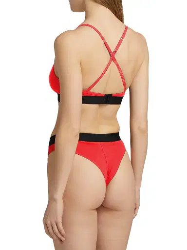 MOSCHINO Women's Intimo Donna Triangle Bra - Red - Size Large | Thumbnail 4 MOSCHINO Women's Intimo Donna Triangle Bra - Red - Size Large | Thumbnail 4