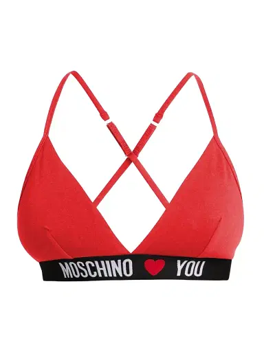 MOSCHINO Women's Intimo Donna Triangle Bra - Red - Size Large | Thumbnail 1 MOSCHINO Women's Intimo Donna Triangle Bra - Red - Size Large | Thumbnail 1