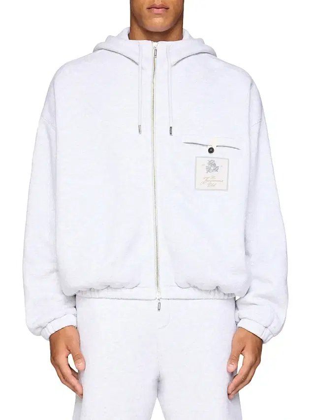 Jacquemus Men's Athletic Club Cotton Hoodie - Athletic Club Grey