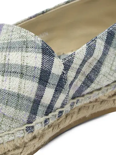 Burberry Women's Mews Linen Check Espadrille Flats | Thumbnail 5