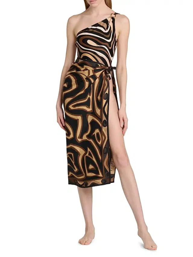 Women's Passepartout Silk Twill Foulard Scarf - Black Gold