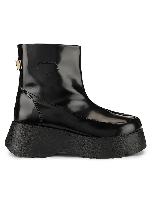 Ganni Women's Kat Platform Ankle Boots - Black