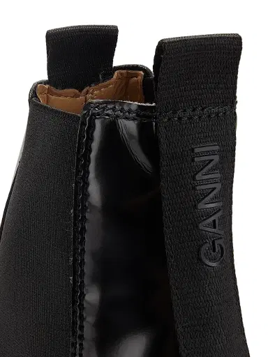 Ganni Women's Cleated Cap-Toe Ankle Boots - Black - Size 11 | Thumbnail 5