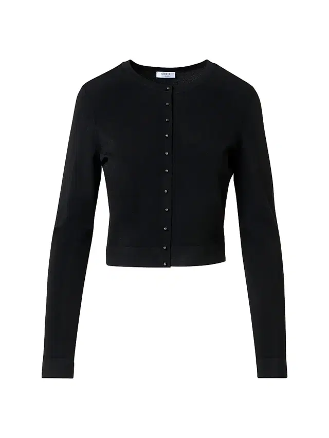 Akris punto Women's Cropped Knit Cardigan - Black