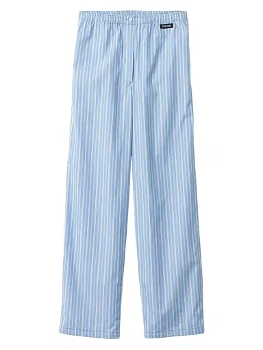 Miu Miu Women's Striped Poplin Pajama Pants - Blue | Thumbnail 1 Miu Miu Women's Striped Poplin Pajama Pants - Blue | Thumbnail 1