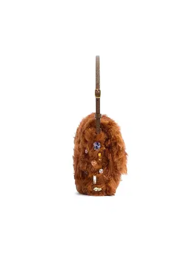 Valentino Garavani Women's Devain Small Clutch in Lamb with Rhinestones | Thumbnail 3