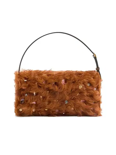 Valentino Garavani Women's Devain Small Clutch in Lamb with Rhinestones | Thumbnail 4