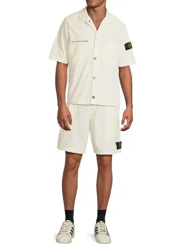 Stone Island Men's Stretch-Cotton Drawstring Shorts | Thumbnail 2