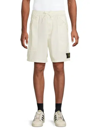 Stone Island Men's Stretch-Cotton Drawstring Shorts | Thumbnail 3