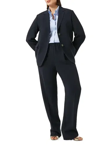 Marina Rinaldi Women's Straight Fit Cady Trousers - Midnightblue | Thumbnail 5 Marina Rinaldi Women's Straight Fit Cady Trousers - Midnightblue | Thumbnail 5
