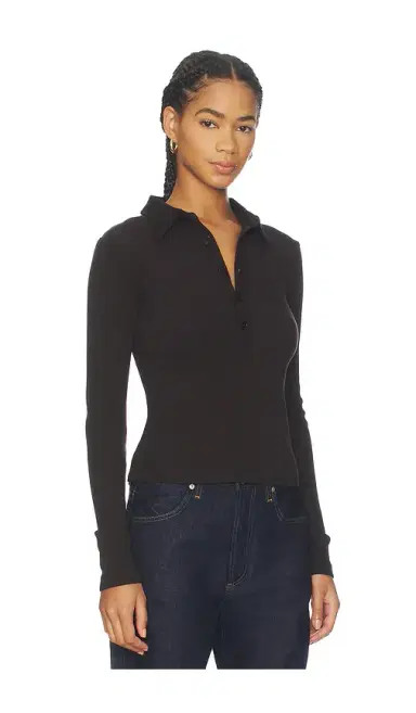 Citizens of Humanity Long Sleeve 60's Polo | Thumbnail 2 Citizens of Humanity Long Sleeve 60's Polo | Thumbnail 2