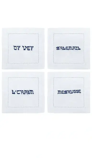 Chefanie Yiddish Cocktail Napkins Set Of 4 | Thumbnail 1 Chefanie Yiddish Cocktail Napkins Set Of 4 | Thumbnail 1