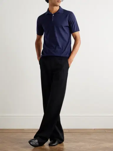 Loro Piana Wish® Wool Polo Shirt - Men | Thumbnail 2