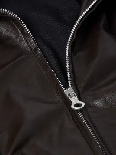 Our Legacy Pharos Wool-Blend Trimmed Leather Bomber Jacket - Men | Thumbnail 4